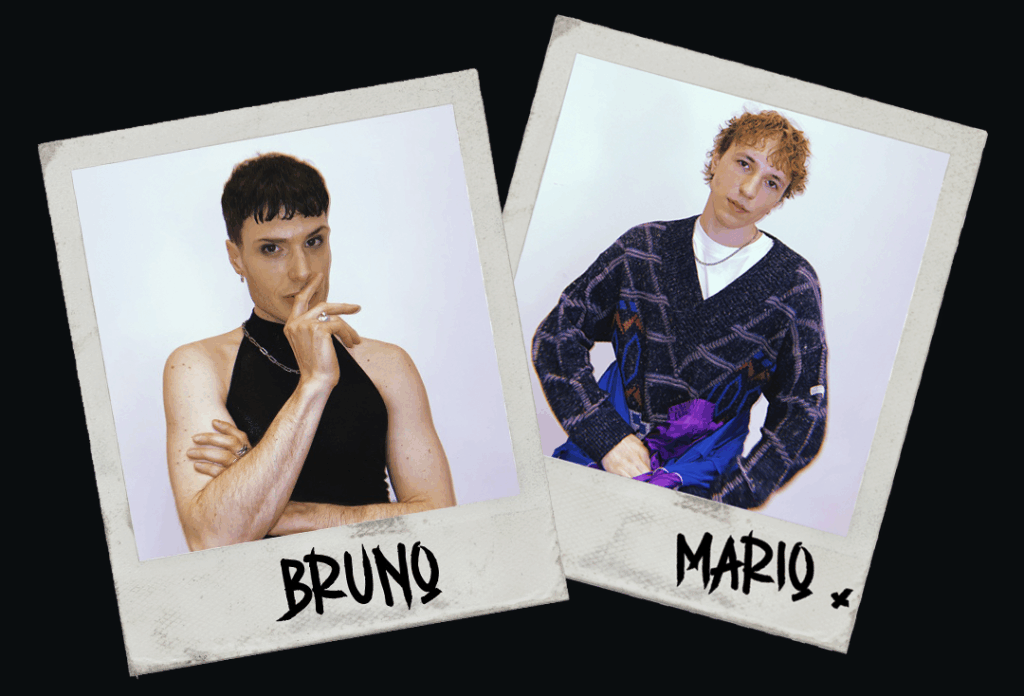 Polaroirdbilder von Bruno und Mario